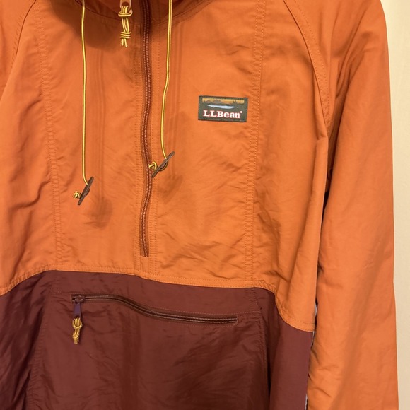 LL Bean Jacket Mountain Colorblock Anorak Hooded Windbreaker 1/2 Zip Women's XL - Picture 2 of 6